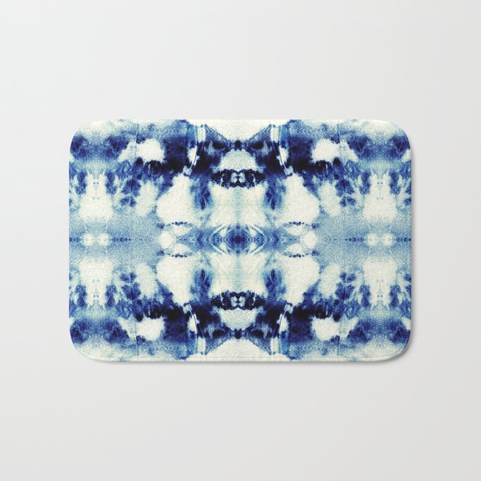 Tie Dye Blues Bath Mat by Nina May Design Studio Society6