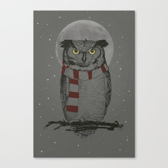 Winter owl Canvas Print