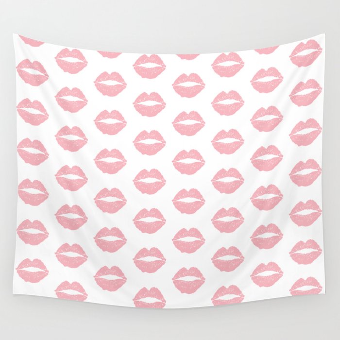 Coral Lips Wall Tapestry
