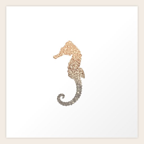 GOLD SEAHORSE Art Print