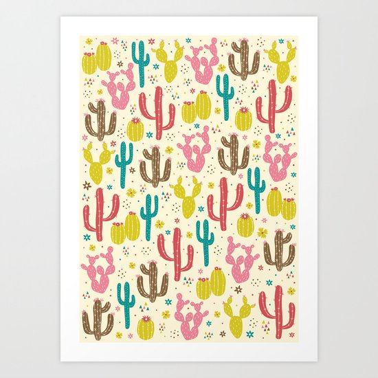 Prickly Cactus Art Print