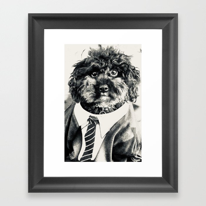 Poodle Boss Framed Art Print