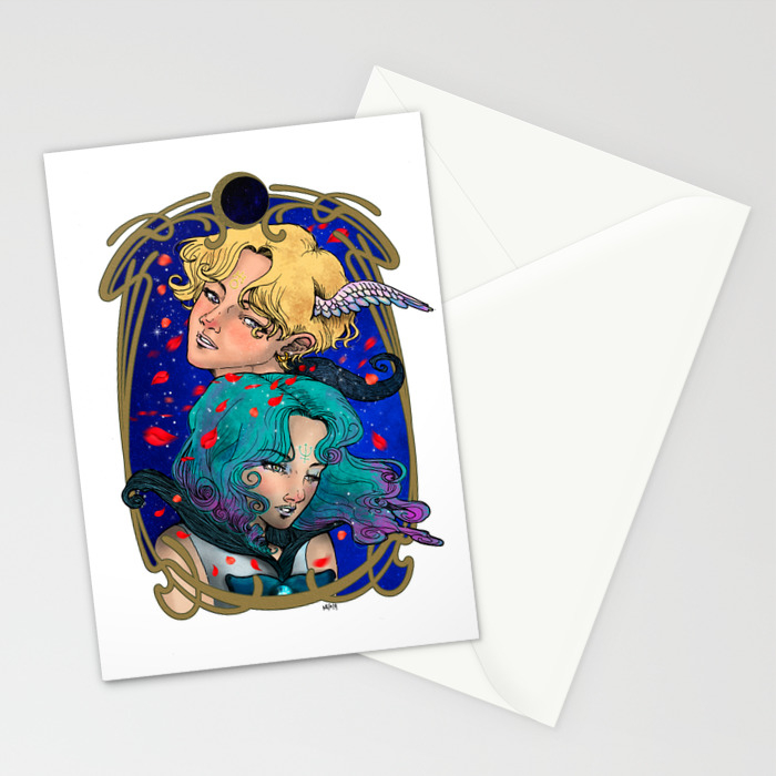 Haruka And Michiru Sailor Moon Fanart Sailor Uranus And Sailor Neptune Stationery Cards By Nelsonrodrigues Society6 #sailor moon #sailor neptune #sailor uranus #uranep #uranus x neptune #michiru kaioh #haruka tenoh #haruka x michiru #harumichi #fantasy art #fantasy romance #my artwork #fantasy me on a date: haruka and michiru sailor moon fanart sailor uranus and sailor neptune stationery cards by nelsonrodrigues