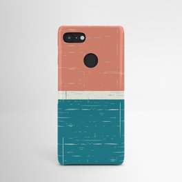 Teal and Orange Color Block Android Case