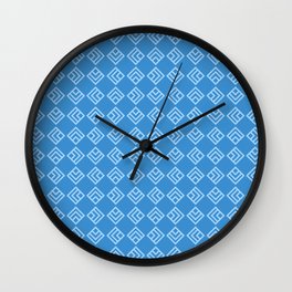 Blue Mosaic Wall Clock