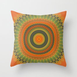 Autumn Inspired Mandala Throw Pillow