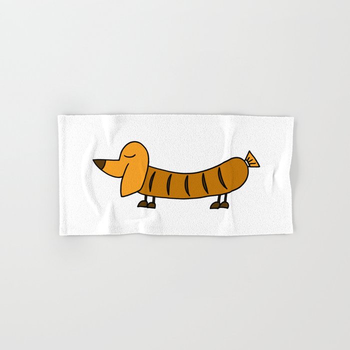 Sausage dog hand towel deals