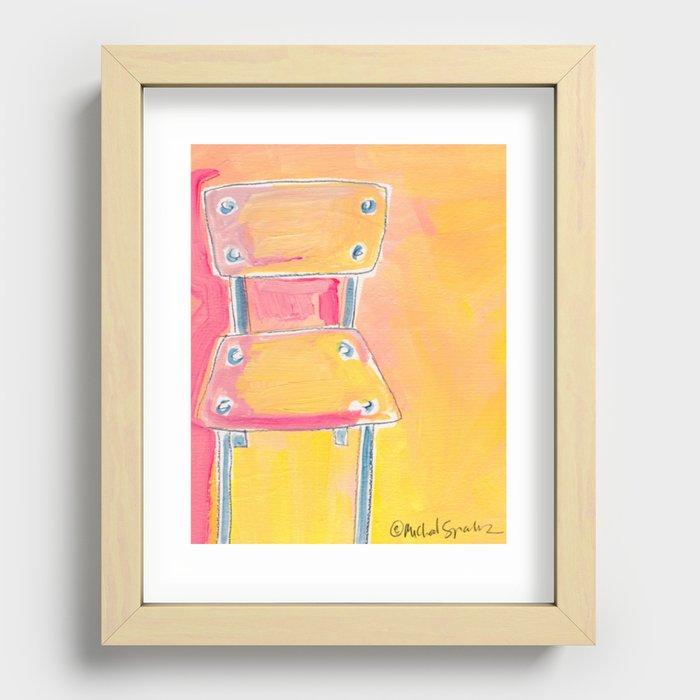 Sitting on the Side Recessed Framed Print