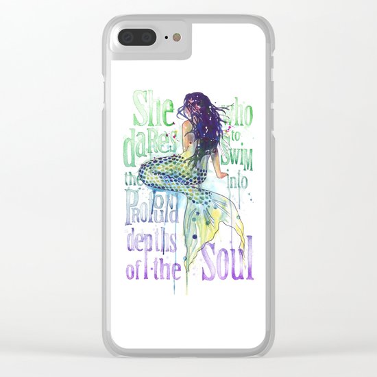 Mermaid : Profound Depths Clear iPhone Case
