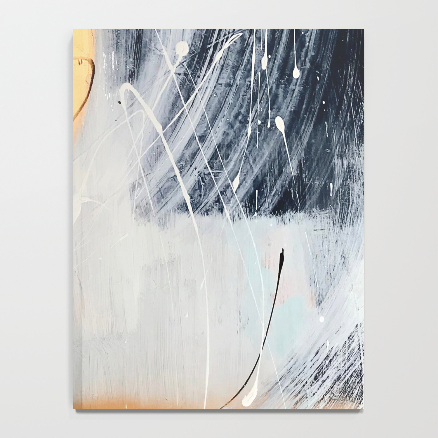 Midnight Time Lapse A Minimal Abstract Mixed Media Piece By