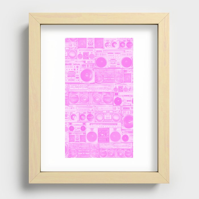 house of boombox : the pink print v2 Recessed Framed Print