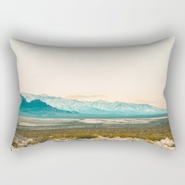Argentina Photography - Big Field Of Sand And Bushes By The Mountains Rectangular Pillow