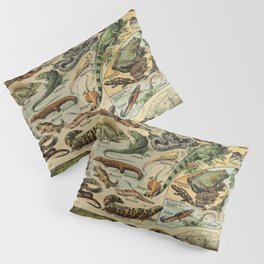Reptiles by Adolphe Millot Pillow Sham