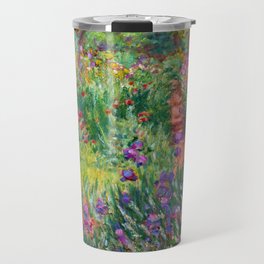 Claude Monet - The Iris Garden At Giverny Travel Mug