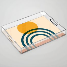 Refreshing Sun Mid century Acrylic Tray