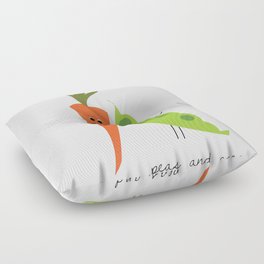 we go together like peas and carrots Floor Pillow