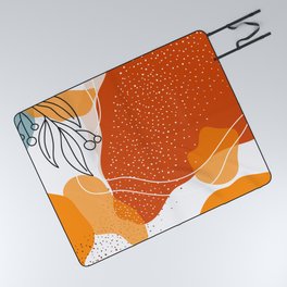 Leaf Colorful Abstract Art. Picnic Blanket