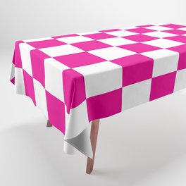 Checker Texture  (Magenta & White) Tablecloth