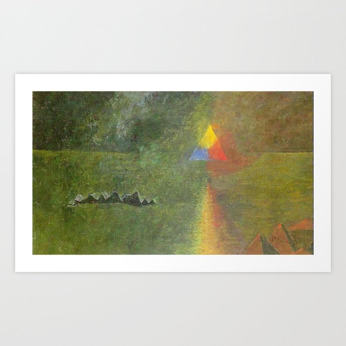 Les Origines, Rainbow and Pyramids landscape by Paul Serusier Art Print