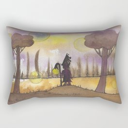 the monk who light up the lake Rectangular Pillow