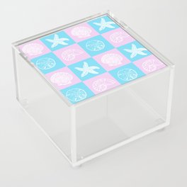 Checkered Seashells Acrylic Box