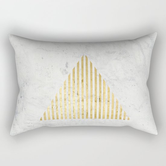 Trian Gold Rectangular Pillow