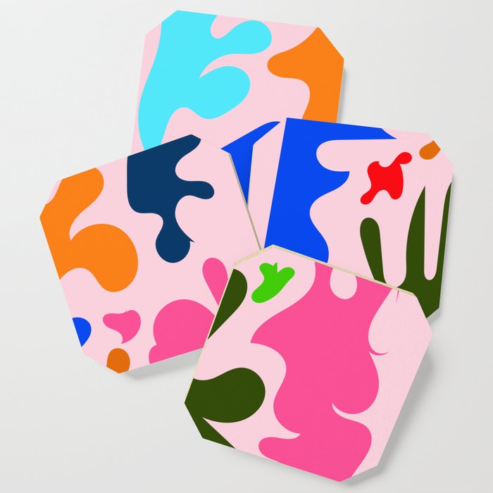 13 Henri Matisse Inspired 220527 Abstract Shapes Organic Valourine Original Coaster