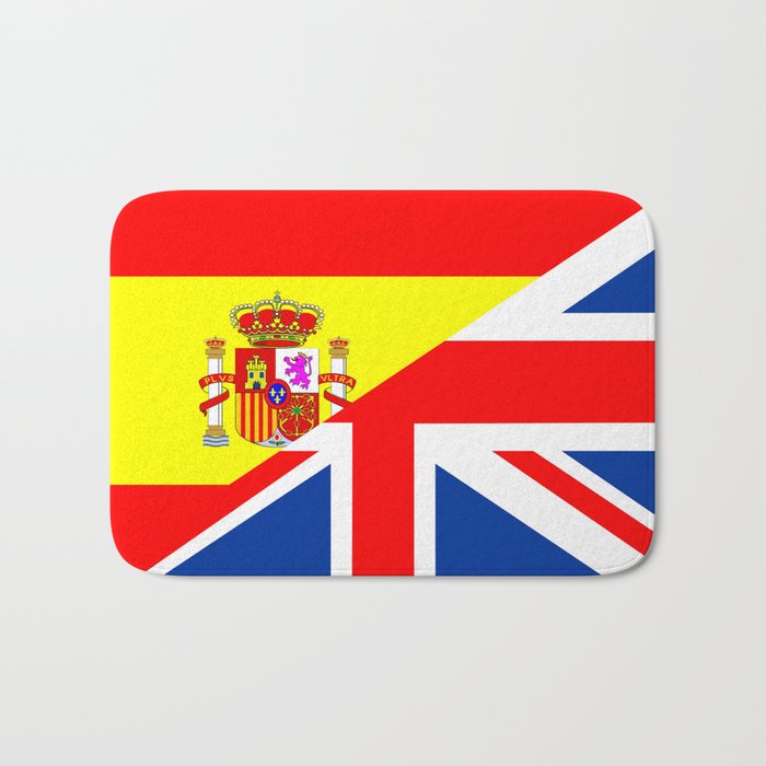 Half United Kingdom Great Britain Half Spain Flag British