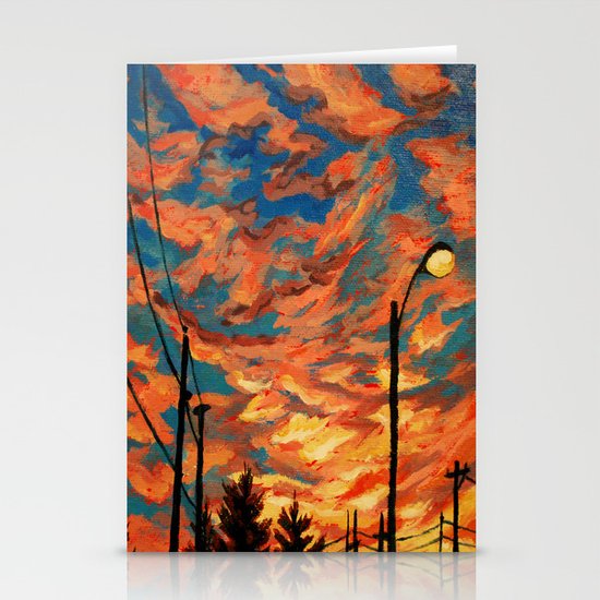 Street Meets Sky Stationery Cards