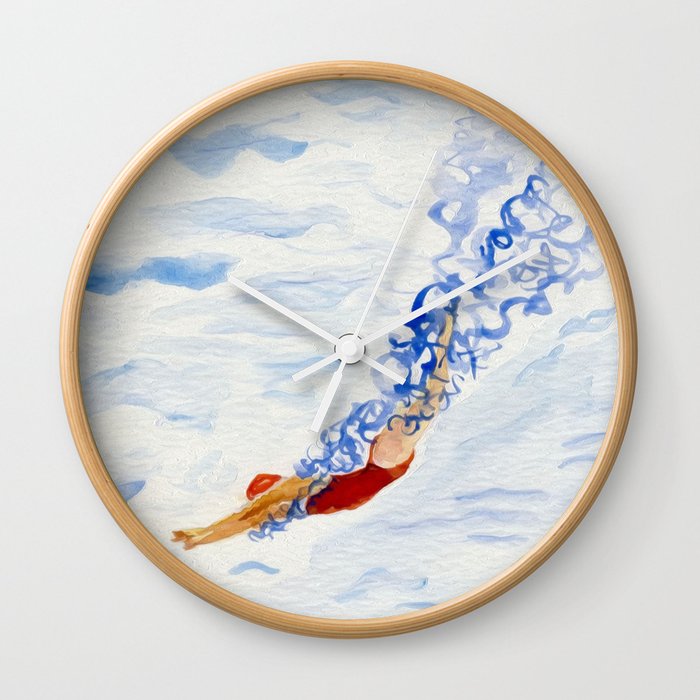 Swimmer - diving Wall Clock