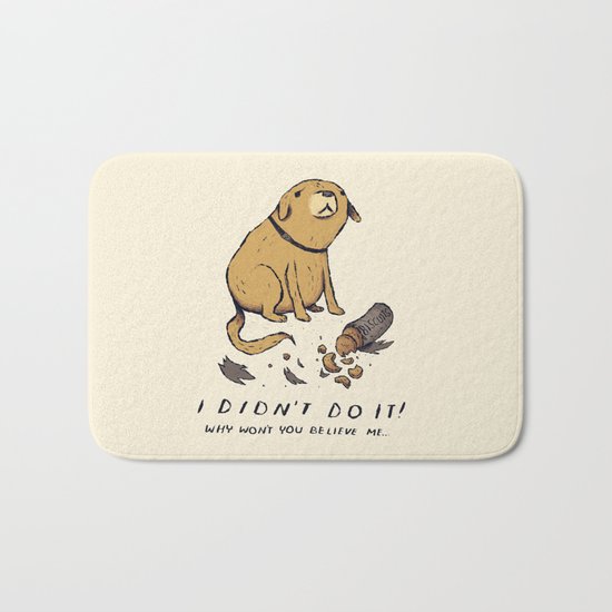 guilty dog Bath Mat