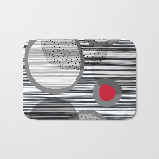 the red dot Bath Mat