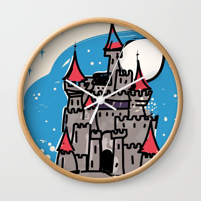 Transylvania Castle vintage travel poster Wall Clock