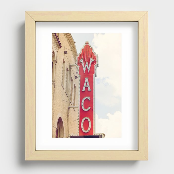 Waco Theater Waco Texas Recessed Framed Print