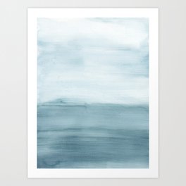 Ocean View / Minimalist Abstract Watercolor Art Print