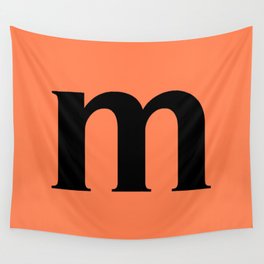 m (BLACK & CORAL LETTERS) Wall Tapestry