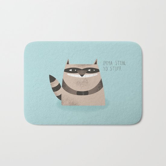Sneaky Raccoon Bath Mat