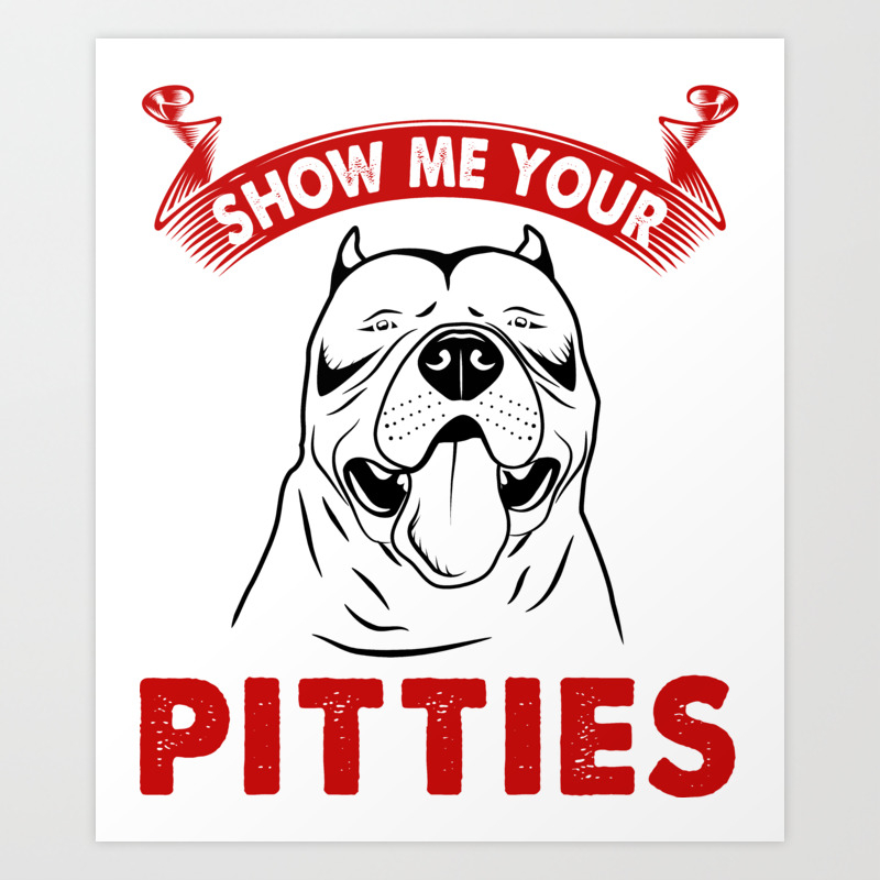Pit Bull Face Dog American Bully Gift Art Print By Jansch Society6