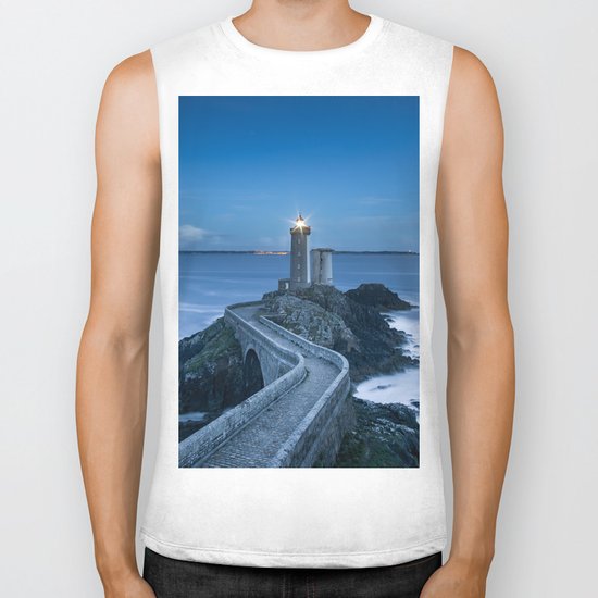 Lighthouse blue Biker Tank
