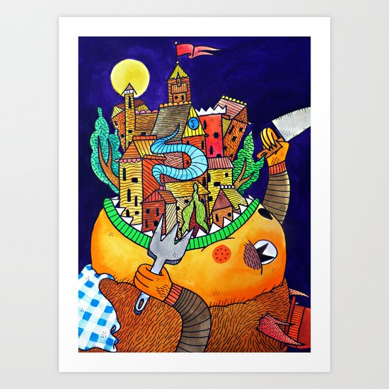 It Takes A Village To Feed A Monster Art Print