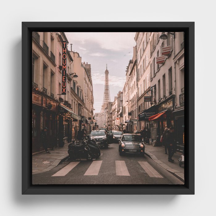 Paris Street Framed Canvas