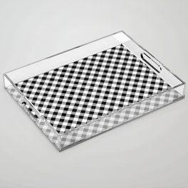 Classic Gingham Black and White - 12 Acrylic Tray
