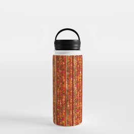 Red Gemstone Beads and Stripes  Water Bottle