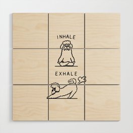 Inhale Exhale Goldendoodle Wood Wall Art