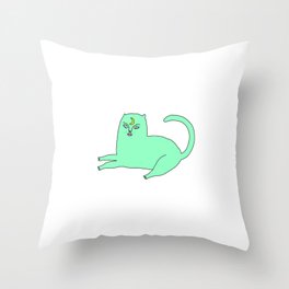 Tumblr Cartoon Cat Moon Magic Monster Witch Cute Funny Alien Sticker Throw Pillow