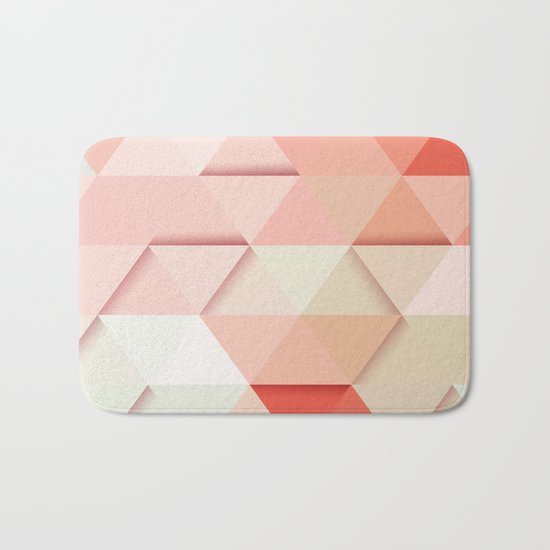 Pink Triangles Bath Mat