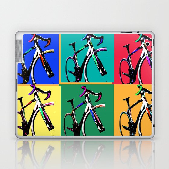 Colorful Abstract Bike Art Laptop Ipad Skin By Oceannative
