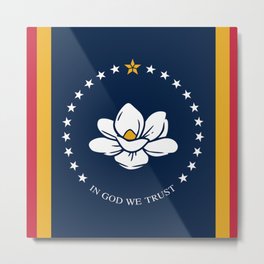 New flag of mississippi Metal Print | Mississippi, Graphicdesign, Gulfport, Country, Magnolia, South, Usa, Georgeohr, American, Bigblack 