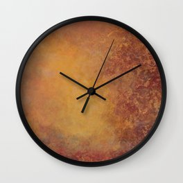 Abstract brown orange yellow Wall Clock