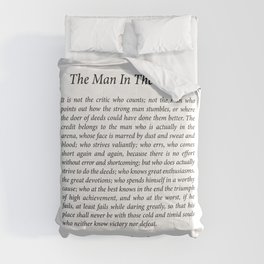 The Man In The Arena by Theodore Roosevelt Comforter